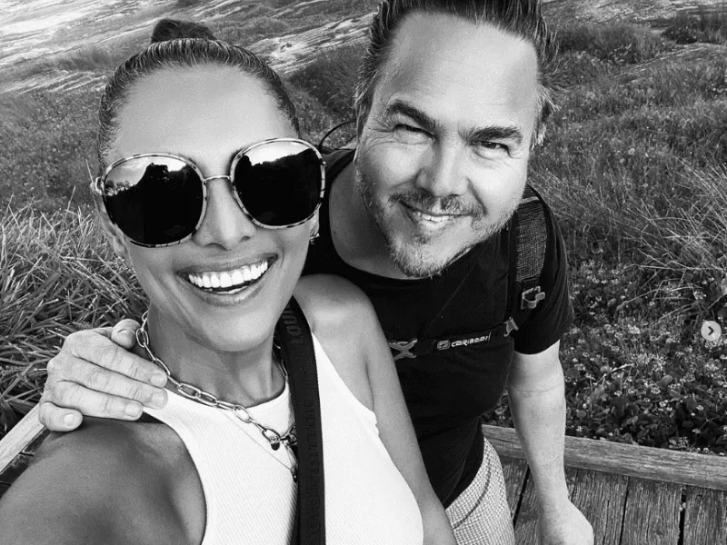Sally Obermeder walking for exercise with her husband Marcus Obermeder