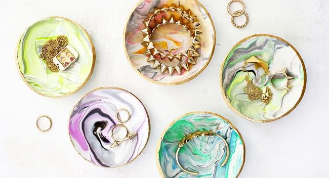 Marbled Clay Jewelry Dish - Amy Latta Creations