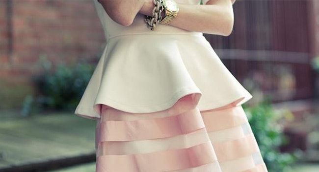 Peplum skirt clearance flare